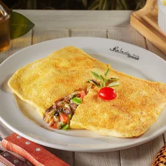 Omelete de Queijo com Mix de Cogumelos | Almoço e Lanche Saudavel