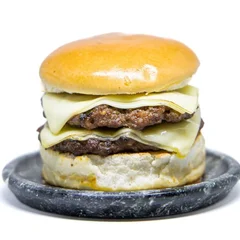 Hamburguer duplo e queijo mussarela
