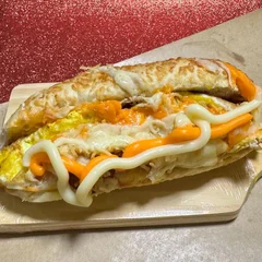 Dog Frito Com Ovo Na Baguete