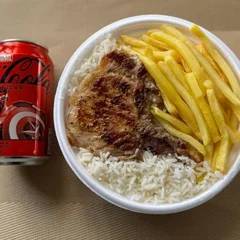 Bisteca & Fritas + lata Coca Zero + R$ 14,99 leve outra marmitex