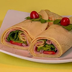 Wrap Peito de Peru com Queijo