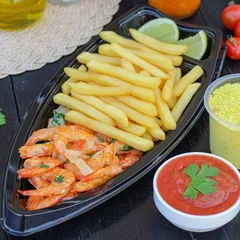 Barca Camarão Fritas