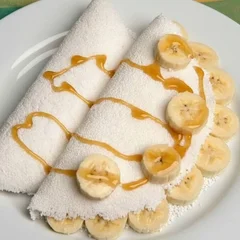 Tapioca Com Banana e Leite Condensado