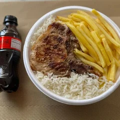 Bisteca & Fritas + Coca Zero Pet + R$ 18,99 leve outra marmitex