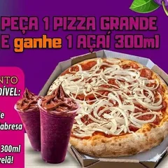 Pizza Grande de calabresa paulista + Copo de Açai 300 Ml