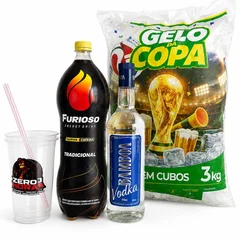 Combo Vodka Bamboa C/ Gelo de Cubo 3kg
