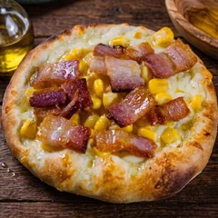 Milho com bacon (Esfiha)