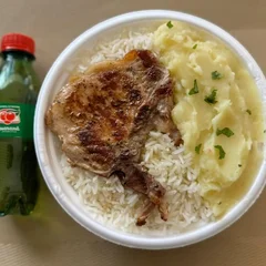 Bisteca & Purê + Guaraná Pet + R$ 18,99 leve outra marmitex