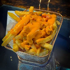 Fritas com Cheddar e Bacon 