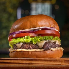 Burguer - Pop Rock - Alface Americano, Cebola Roxa, Tomate (Dieta boa é Assim!!)
