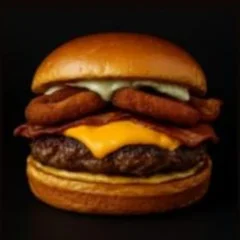Burger Onion Cheddar Bacon