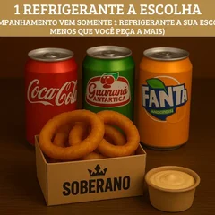 Combo - 6 Unid. De Anéis de Cebola + Molho da Casa + Coca cola 350ml
