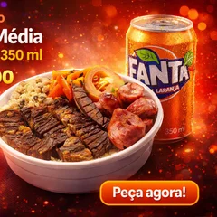 Marmitex Média + Fanta  350 ml