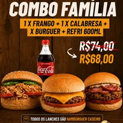 COMBO FAMILIA + REFRI 600