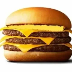 Triplo burger -3 carnes + 3 queijos +ketchup e mostarda