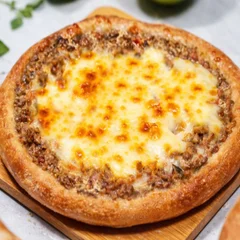 Carne com mussarela