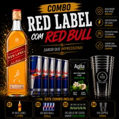 RED LABEL + 5 RED BULL + 5 GELO SABORES