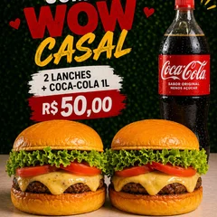 WoW Casal - 2 WoW Clássicos + Coca 1lt