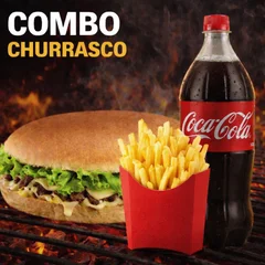 Combo Churrasco - Calota Churrasco + Coca 1L + Fritas M