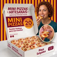 MINI PIZZA MUSSARELA COM MAJERICÃO BANDEIJA COM 20UNI