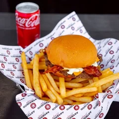 Combo Smash Cheese Bacon  + Batata + Refri Lata 350ml