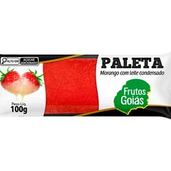Paleta Morango com Leite Condesado Frutos de Goias