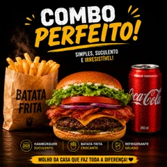 Bacon Salada + Batata + Coca-Cola 350ml
