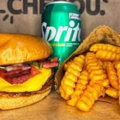 Calabresa Burguer + Bebida + Porção