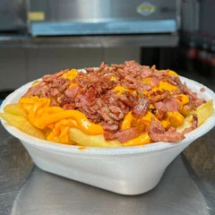 Batata Suprema: Batata + Cheddar + Farofa de Bacon (350g)