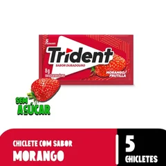 Chiclete Morango sem Açúcar Trident 8g