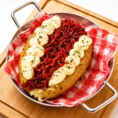 Batata Recheada Carne Seca