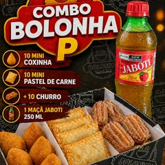 COMBO BOLONHA P (MINI SALGADINHOS COM CHURROS E 1 JABOTI 250 ML)