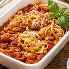 Fettuccine com Bacon, Milho e Calabresa Media