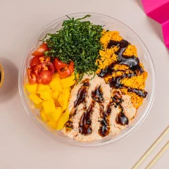 Poke Salmão Grelhado com Teriyaki e Doritos