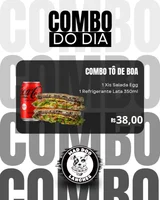 Combo Tô de Boa - 1 Xis Salada Egg + 1 Refrigerante Lata