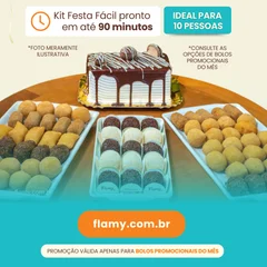 Kit Festa Promoção Bolo do Mês 10 pessoas 