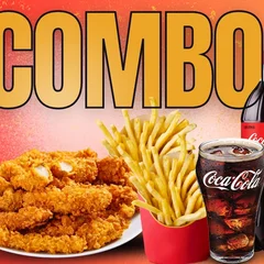 Combo Casal Favorito - 400g Franguinho + 250g Acompanhamento + Coca Cola 1,5L 