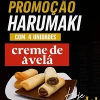 Harumaki de creme de avelã