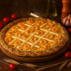 Pizza Grande de Camarão com Cream Cheese 20% Off (Quinta do Camarão)