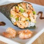 Temaki Salmão Grelhado + Camarão