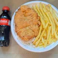 Frango Empanado & Fritas + Coca Pet + R$ 18,99 leve outra marmitex