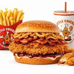 Combo Bbq Crunch+ Porção + Refri + molho de brinde 