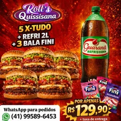 Combo 5 XTUDOO + REFRI 2 LITROS +3 FINI 15G