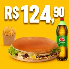 Combo Calota Bacon + Guaraná 1,5 L + Fritas P Tradicional