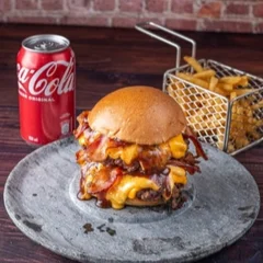 Big Lord bacon + batata + coca (Double X Bacon)