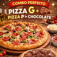 PIZZA G + PIZZA P DE CHOCOLATE 