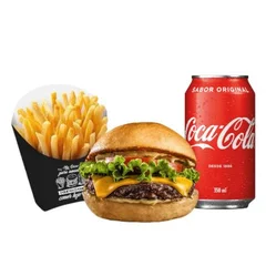 Combo | American Burger + Fritas + Coca Cola 350ml