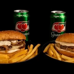 2 burgão + 2 batatinha pequena + 2 Guaraná lata