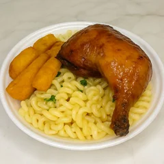 Marmita de coxa e sobre coxa na brasa