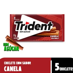 Chiclete Sabor Canela Sem Açúcar Trident 8g 5 Und